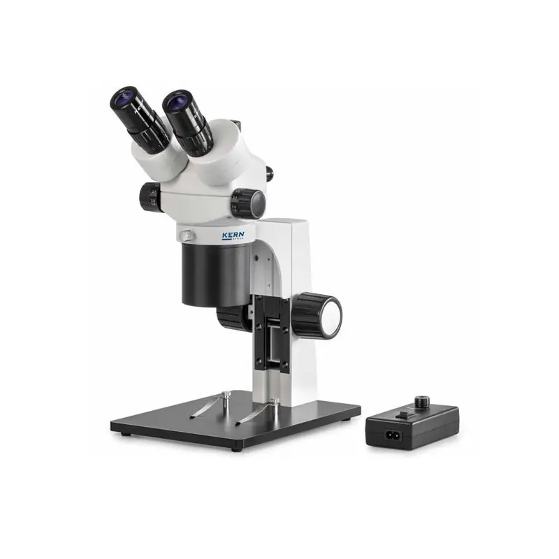 Microscope trinoculaire OZC583 zoom 1,8x-6,5x éclairage Led 2W Kern