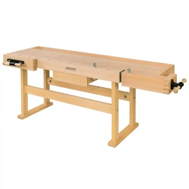 Etabli de bois PRO (bois de hêtre massif) 2120x760x860 mm PREMIUM 1
