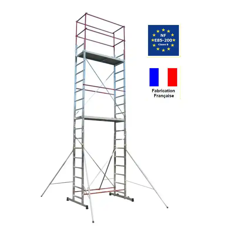 Echafaudage Aluminium C 150 Kg Haut. Travail 7 m