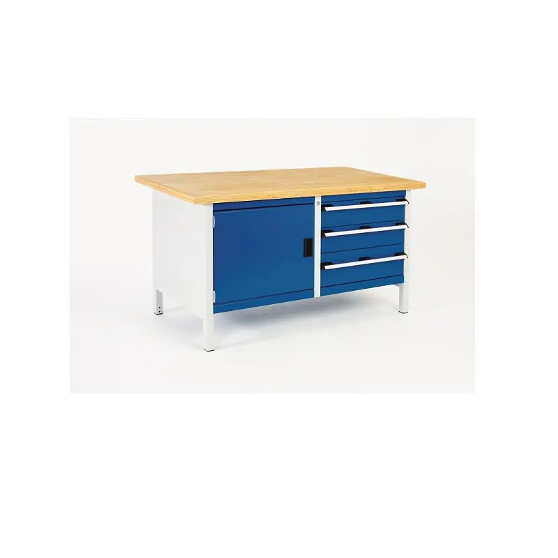 Établi monobloc L1500mm 3 tiroirs 1compartiment 1 tablette Bott