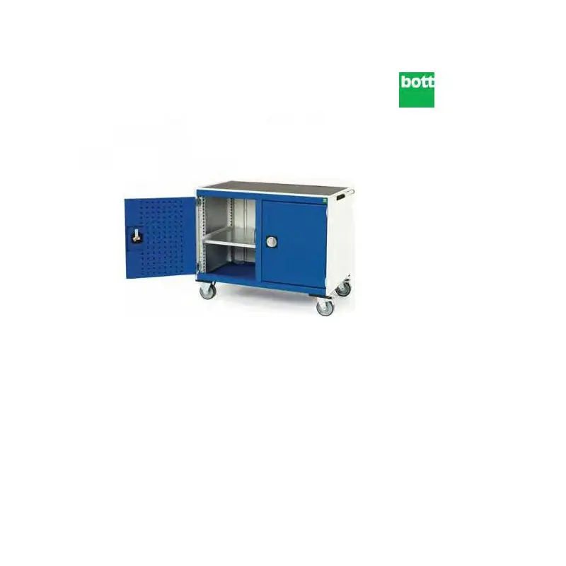 Desserte de maintenance largeur 525 mm 2 compartiments (plateau hêtre)