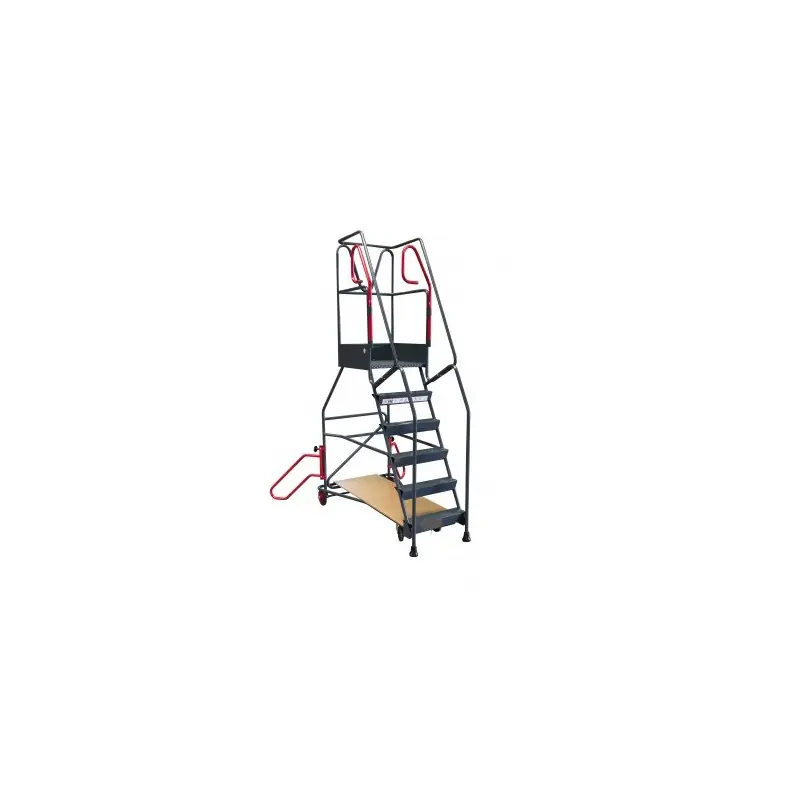 Escabeau roulant immobilisation automatique charge 150 kg 6 marches Ht