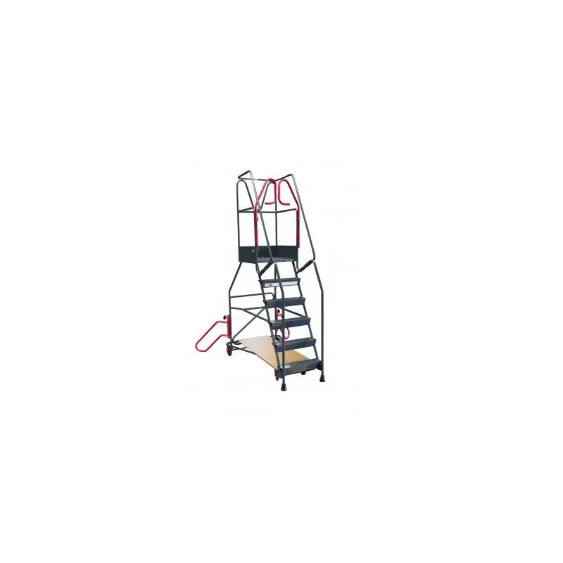 Escabeau roulant immobilisation automatique charge 150 kg 7 marches Ht