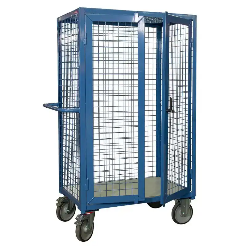 Servante grillagéeVerrouillable toit charge 500 kg 1000x700mm Diam rou
