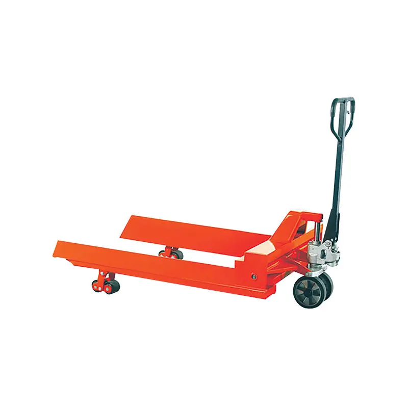 Transpalette manuel porte-bobine 2000 kg largeur fourches 1000mm 1200m