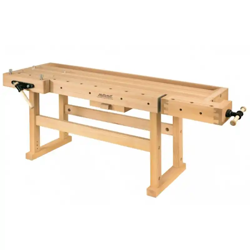 Etabli de bois PRO (bois de hêtre massif) 2120x790x870 mm PREMIUM MONS