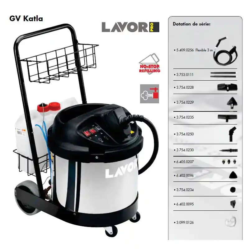 Générateur vapeur en inox 3300W 9bar 5L GV Katla