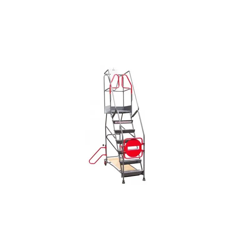 Escabeau roulant immobilisation automatique charge 150 kg 8 marches Ht