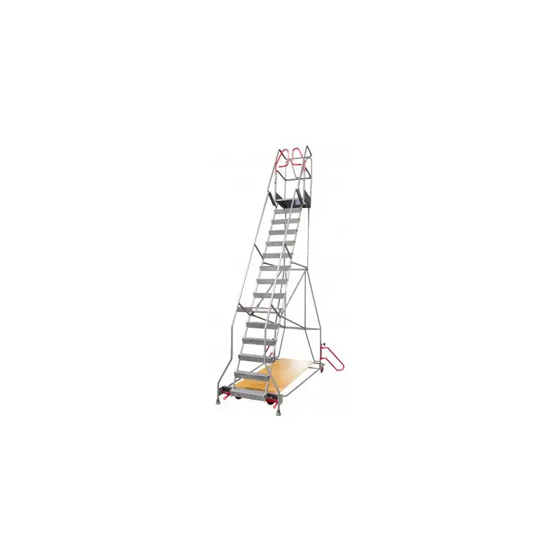 Escabeau roulant immobilisation automatique charge 150 kg 9 marches Ht