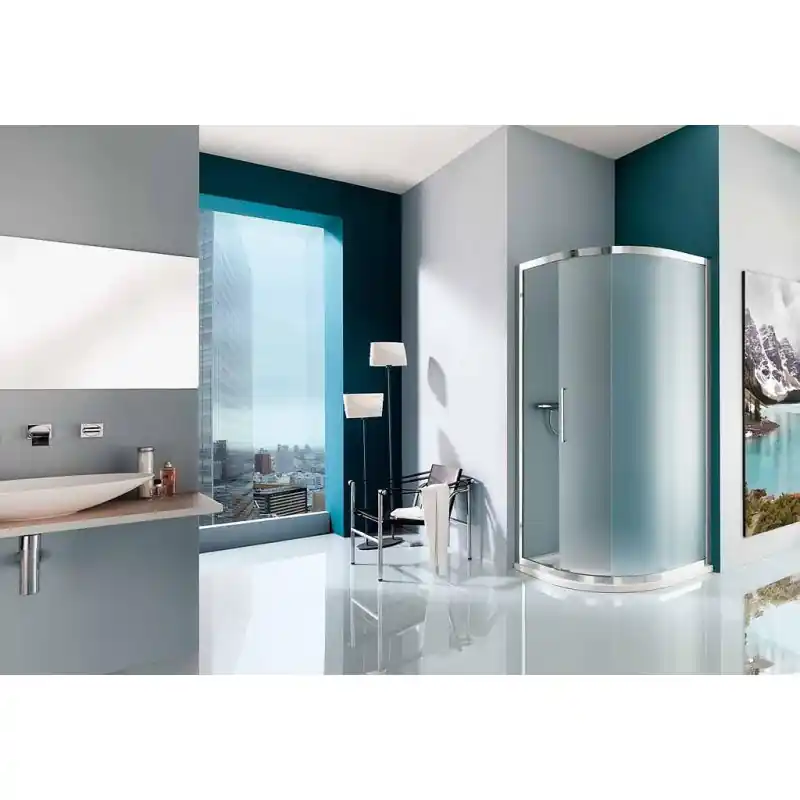 Paroi douche 1/4 rond ouverture latérale coulissante 865-895cm Europa