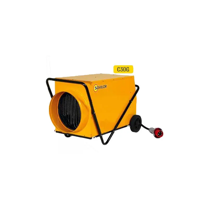 Chauffage air pulsé mobile sur roues gainable électrique 30 kW C30G