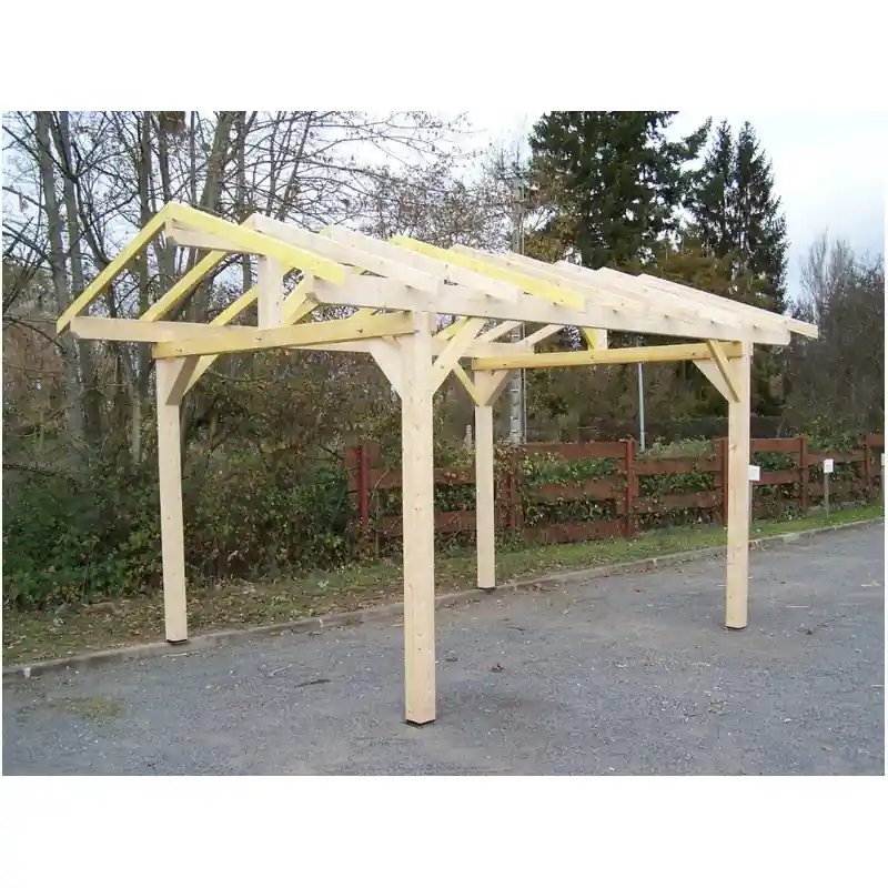 Carport double pente 1750 m² avec préparation pour couverture KA3550ST