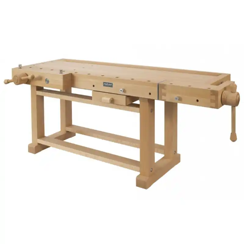 Etabli bois PRO haut gamme (bois hêtre massif) 2120x790x870 mm PREMIUM