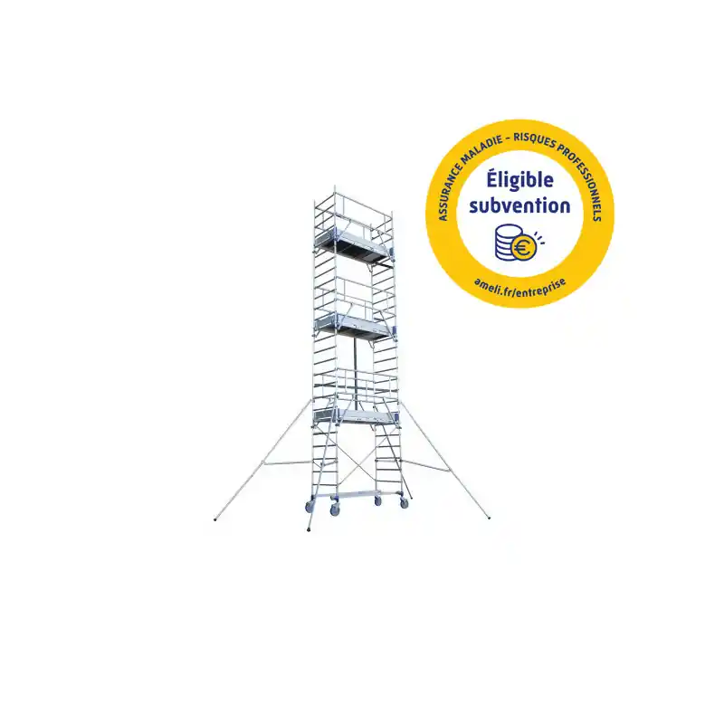 Echafaudage roulant Pro en Alu 3 planchers Haut accès 785 m TOTEM 2 LI