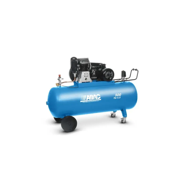 Compresseur pistons bi-étagés 400V Tri 500 L 41m3/h 55 CV roues B5900B