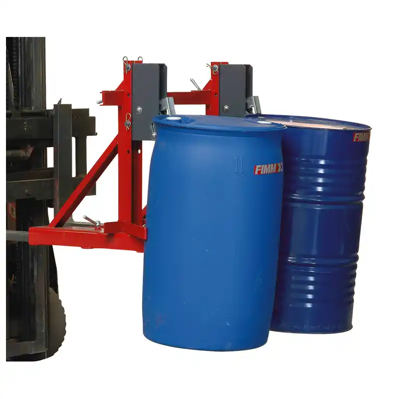 Pince 2 fûts automatiques charges 500 1000 kg fûts métalliques plastiq