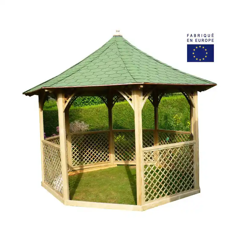 Pavillon octogonal de luxe surface extérieure 9,60 m2 KIC35
