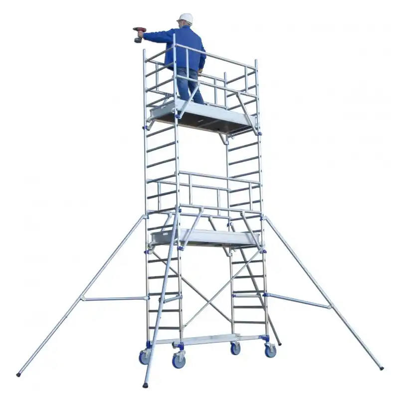 Echafaudage roulant en Alu 4 planchers Haut accès 985 m TOTEM 2 Box 18