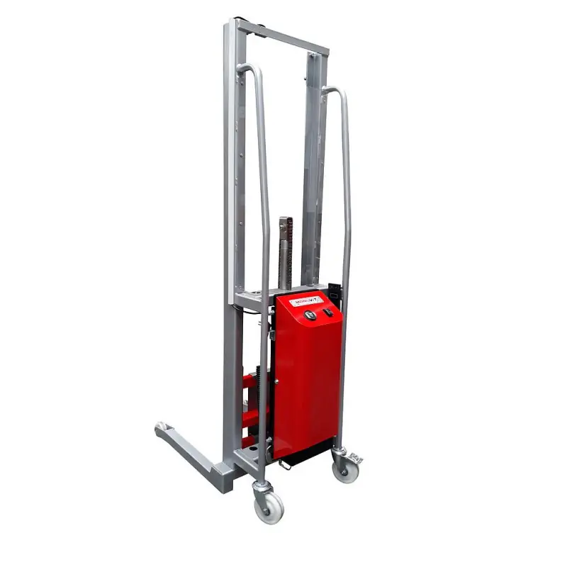 Gerbeur semi-électrique 300 kg roulettes avant fixes Diam 80 mm