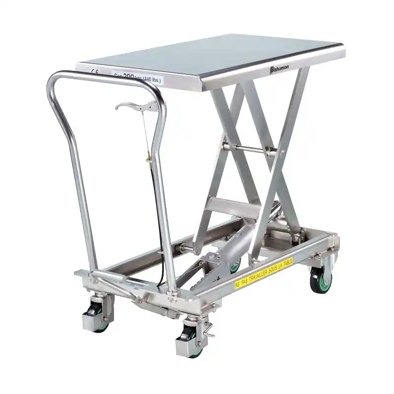 Table élévatrice Bishamon 250 kg simple ciseaux inox 304