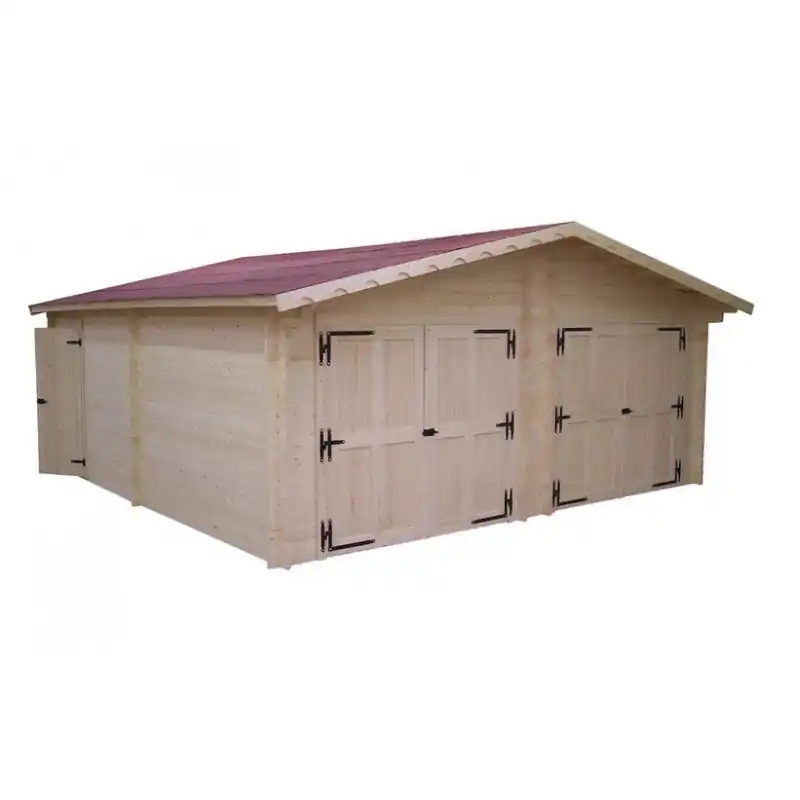 Garage double emboîté 42 mm d‘épaisseur 62x62m surface utile 35m2 VR62