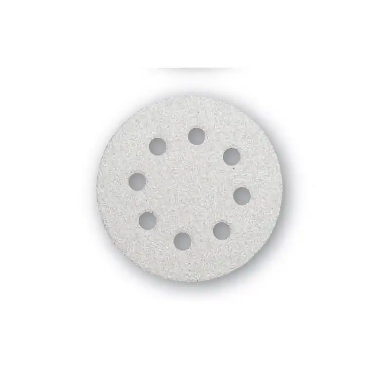 Blister 5 disques D150 G240 6 trous anti-enc blanc Sidamo
