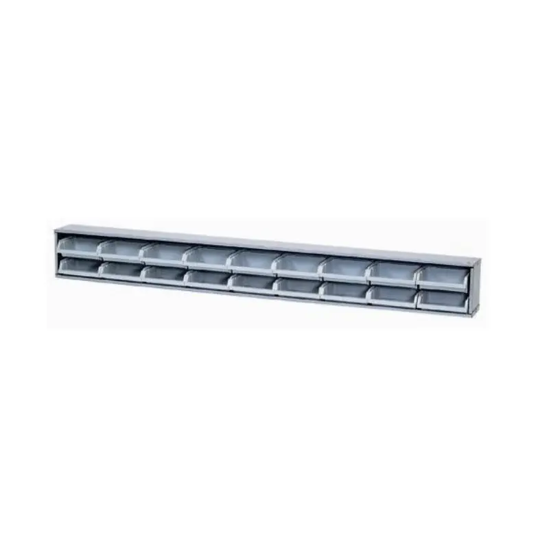 Bande murale perforé 120x14cm et 18 boites de rangements Kupper