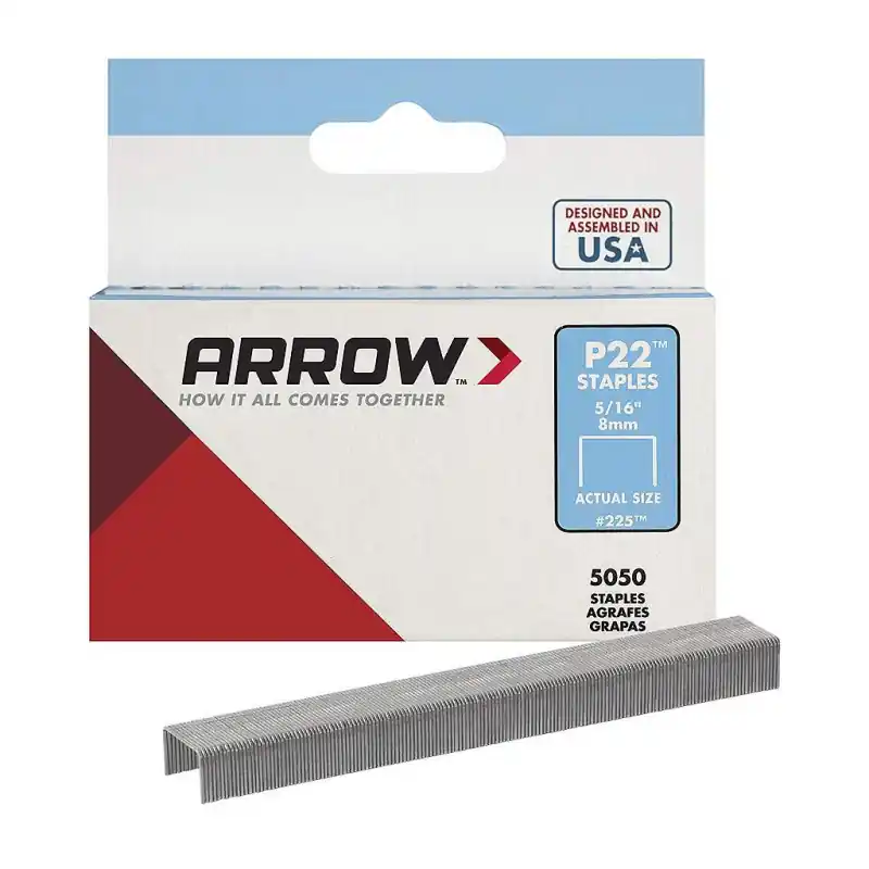 Boîte de 5000 agrafes P22 8mm Arrow