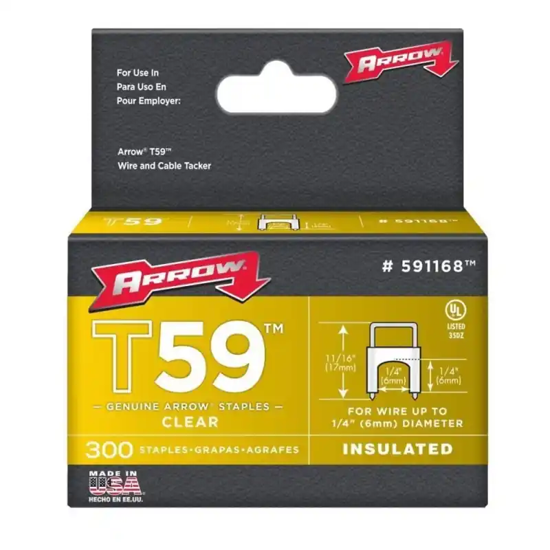 Boîte de 300 cavaliers T59 17 mm 6x6