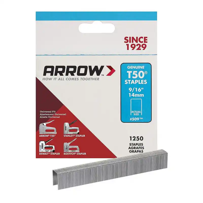 Boîte de 1250 Agrafes T50 14mm Arrow