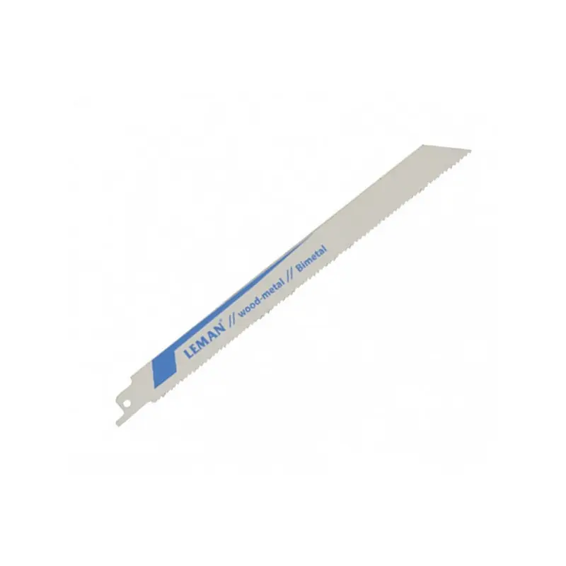 5 Lames de scie sabre 210mm pas 2,5mm métal/bois avec clous Leman