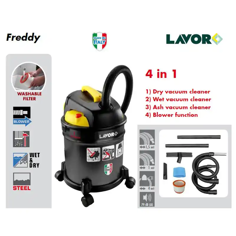 Aspirateur Freddy 4en1 1000W 20L 35L/s Lavor