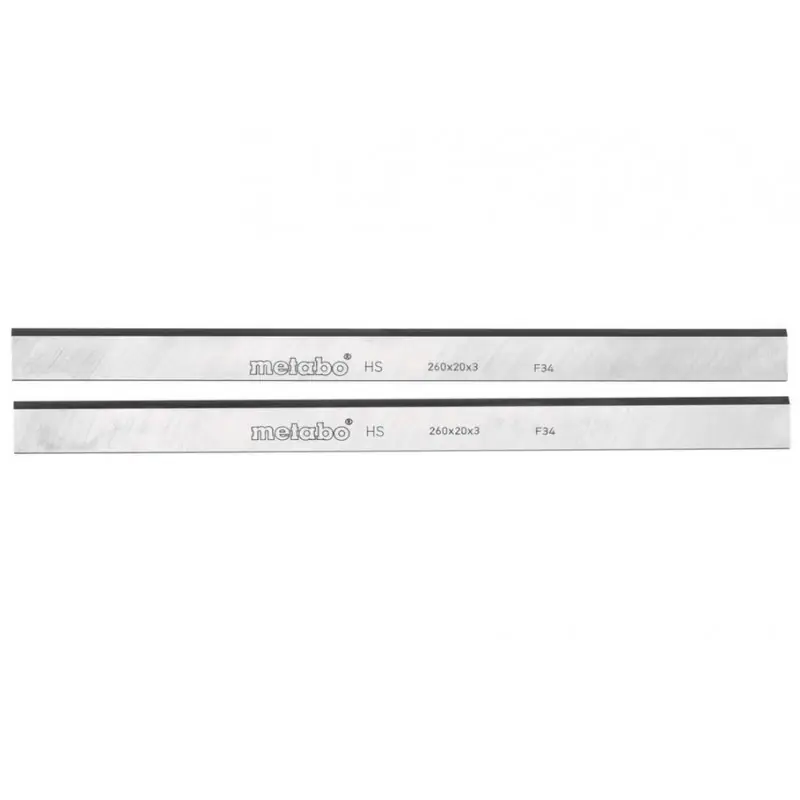 2 Fers de rabot HSS 260x20x3mm pour HC 260 C/M/K Metabo