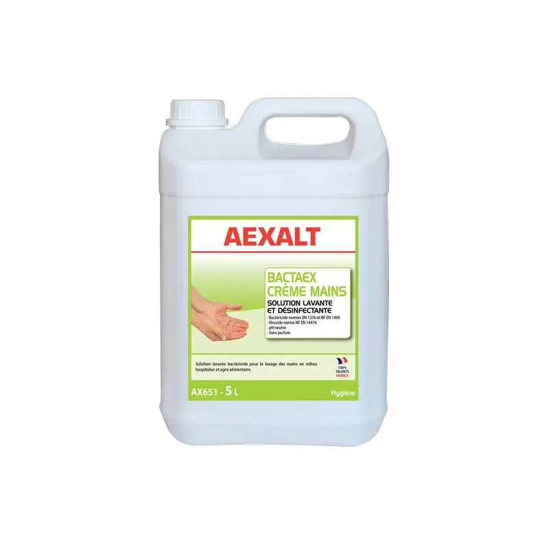 Bidon 5L solution lavante & désinfectante Bactaex Crème mains Aexalt