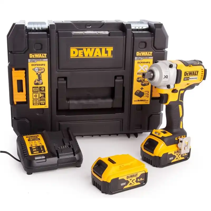 Boulonneuse à chocs DCF894P2 1/2" 18V 5Ah Li-Ion 450Nm DeWalt