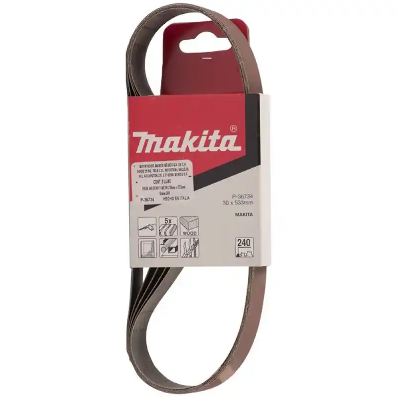 Bande abrasive 30x533mm grain 240 Makita