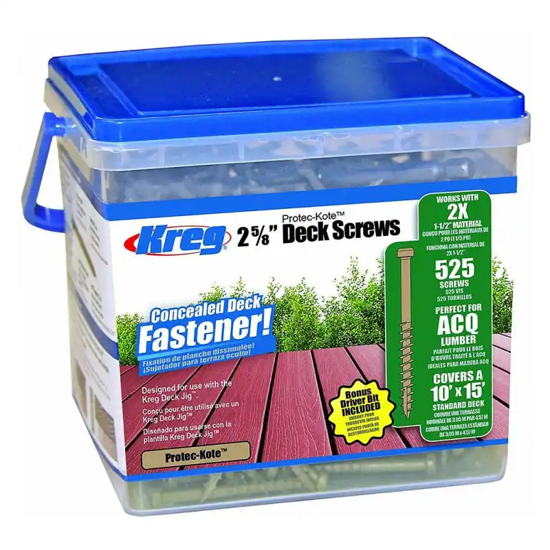 525 Vis terrasse Protec-Kote 67mm gros filet tête plate Kreg