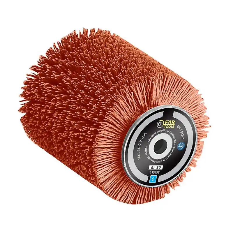 Brosse fil nylon enrobé d‘abrasif Diam 80 mm pour Rex 80