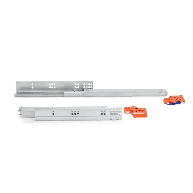 Coulisses 4002805 Slippe avec amortie et crochet 390mm zingué
