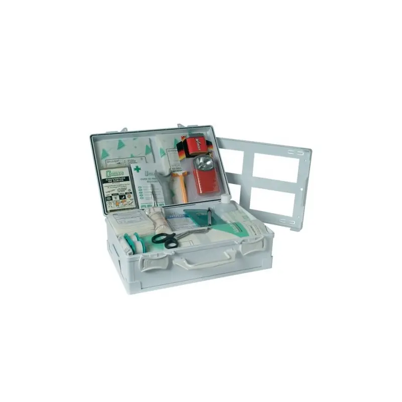 Coffret de secours ambulance ASEP V.S.L en polypro blanc Esculape