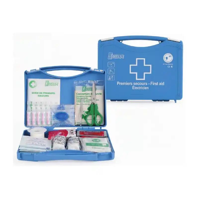Coffret de secours A Sep Electricien Mallette en polypro bleu Esculape