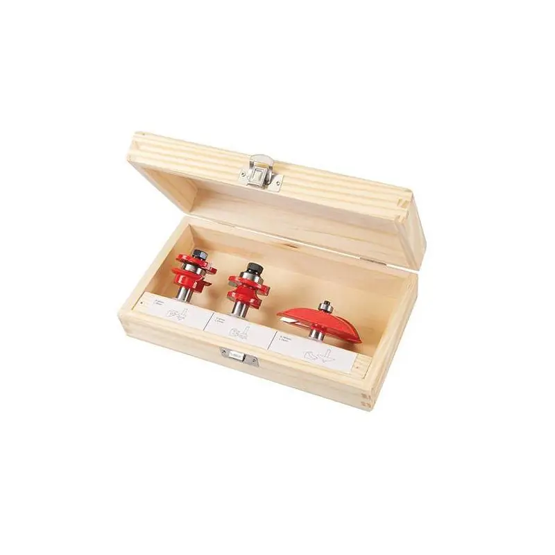 Coffret de 3 fraises 793749 TCT pour portes à panneaux 1/2" Silverline