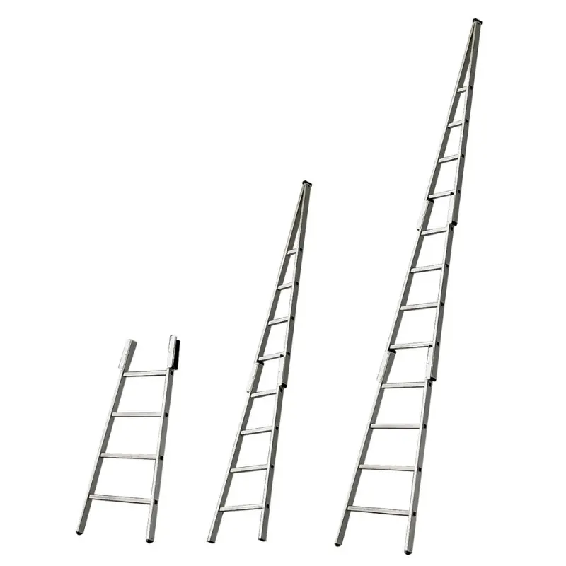 Echelle 3 plans laveur de vitre Tubesca Comabi 10 marches, en aluminium, hauteur de travail 4,82m