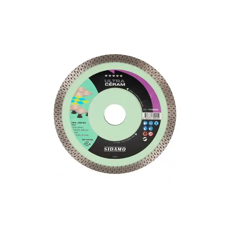 Disque diamant 11130149 Ultra céram D76x10mm grès céram/faïence Sidamo
