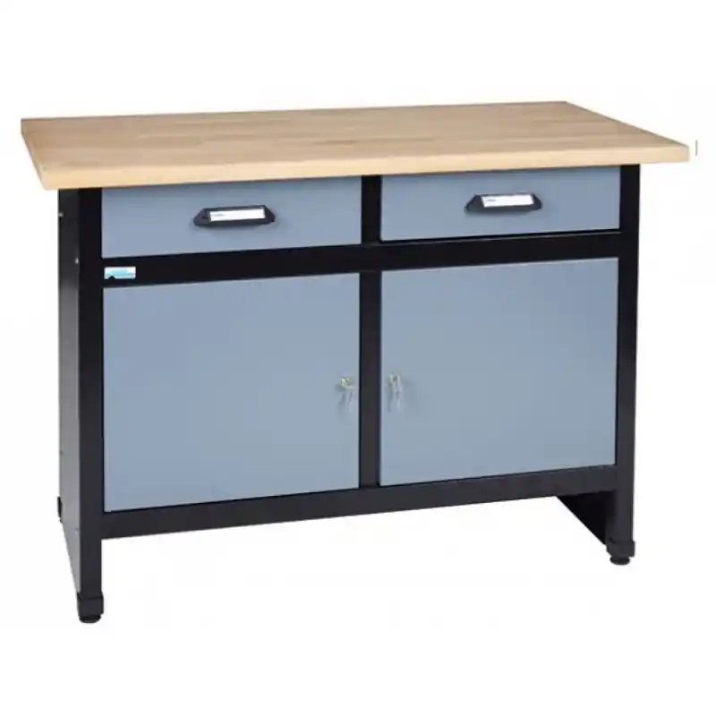 Etabli Gris 12056 2 portes et 2 tiroirs L120cm Kupper