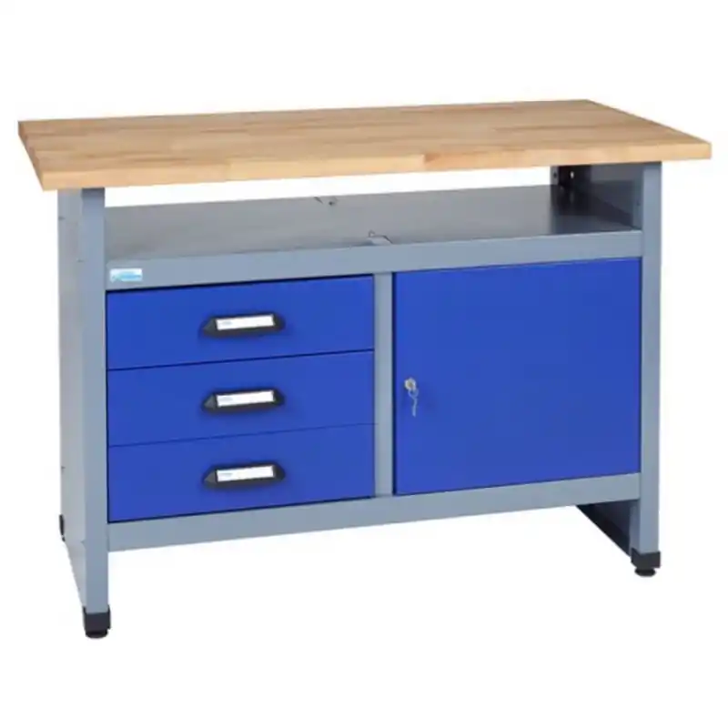 Etabli Bleu marine 12087 1 porte 3 tiroirs 1 compartiment 120cm Kupper