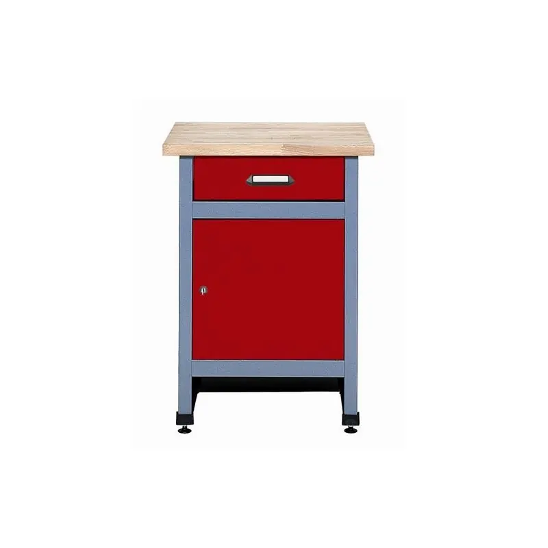 Desserte 1 porte et 1 tiroir rouge Kupper