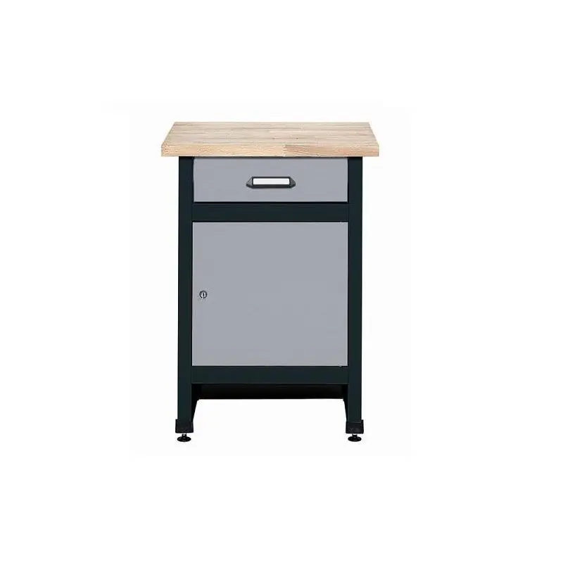 Desserte 1 porte et 1 tiroir gris Kupper