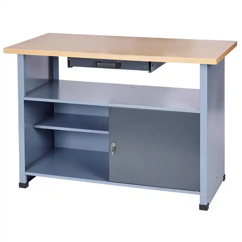 Etabli Küpper 14118 gris 120cm plateau bois structure métallique qualité allemande