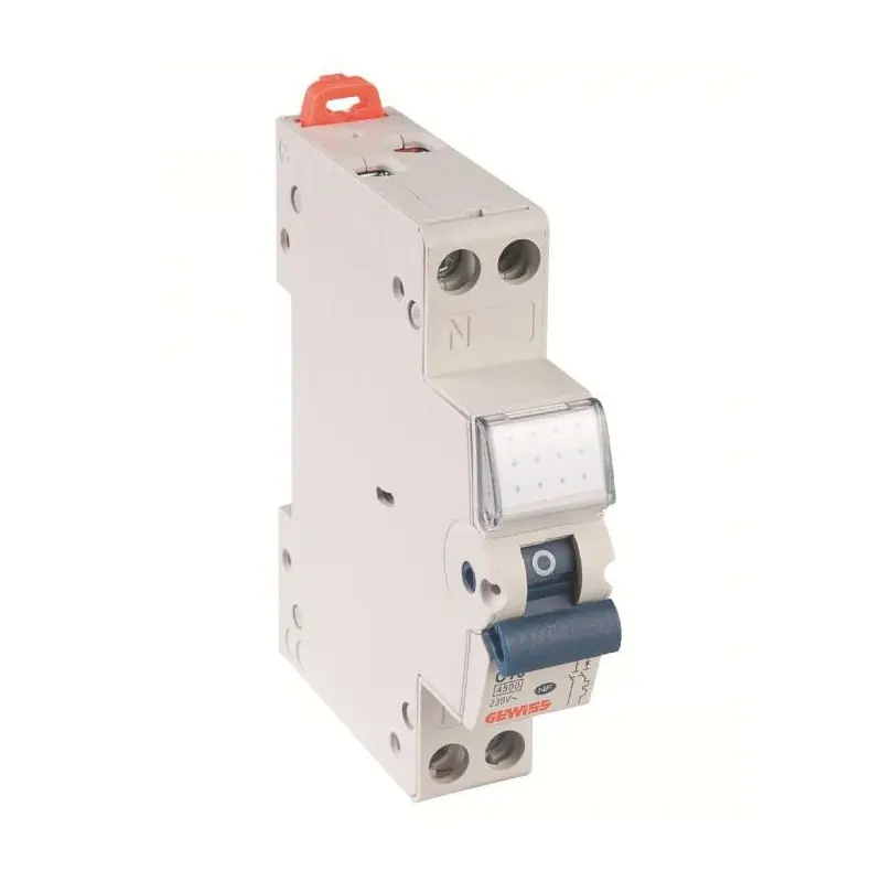 Disjoncteur Ph+N connexion à vis 1 module 2A Gewiss